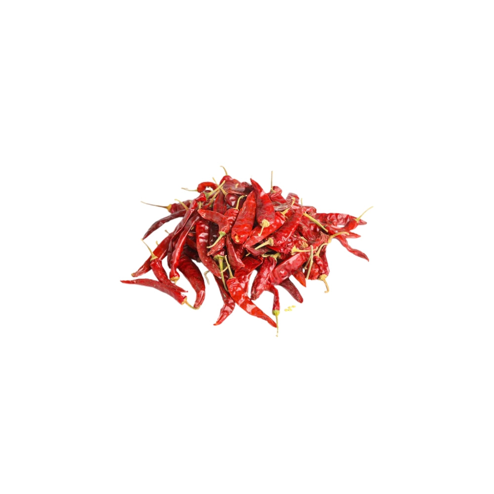 Whole dried red chillies Shukno Morich close up