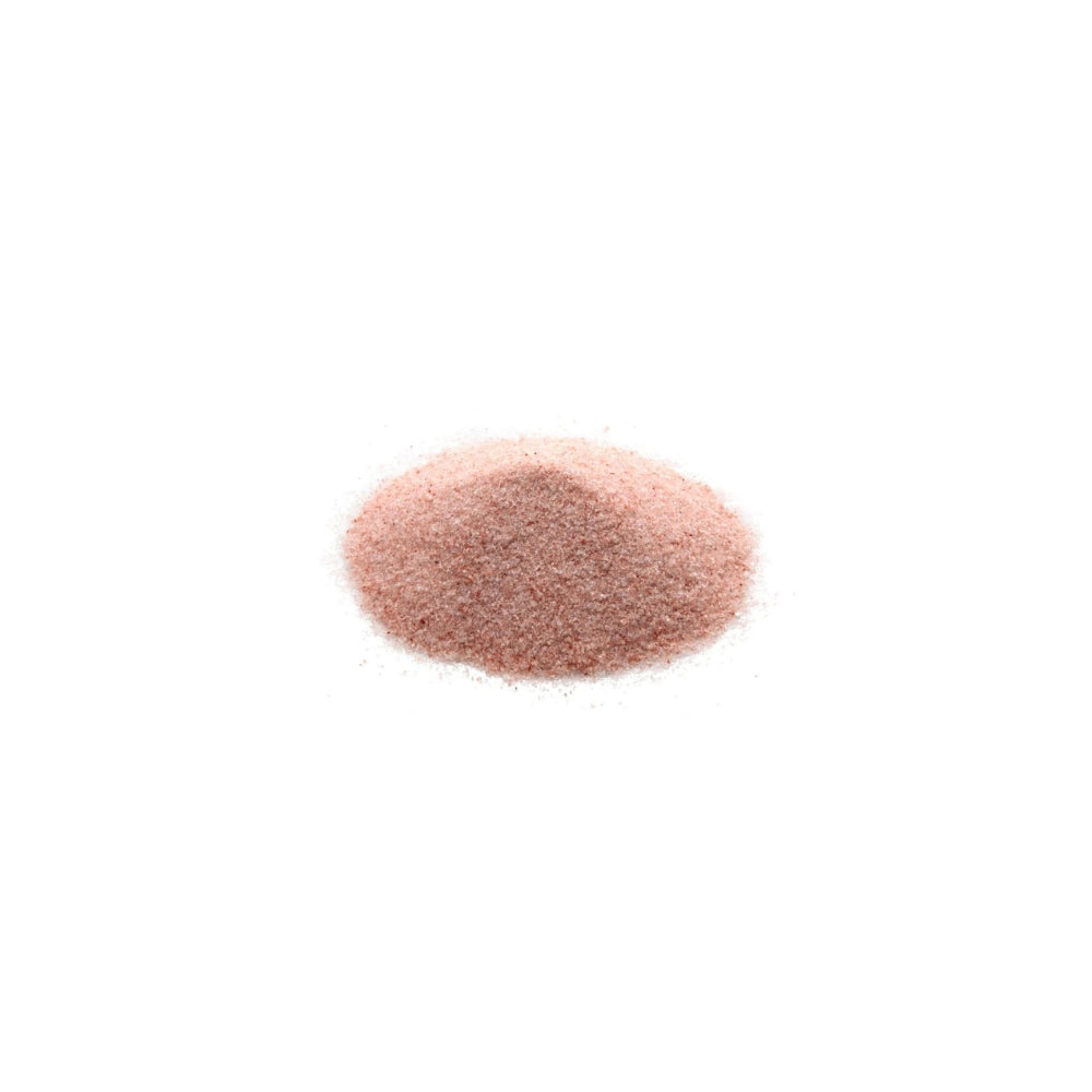 Pink salt crystals close up