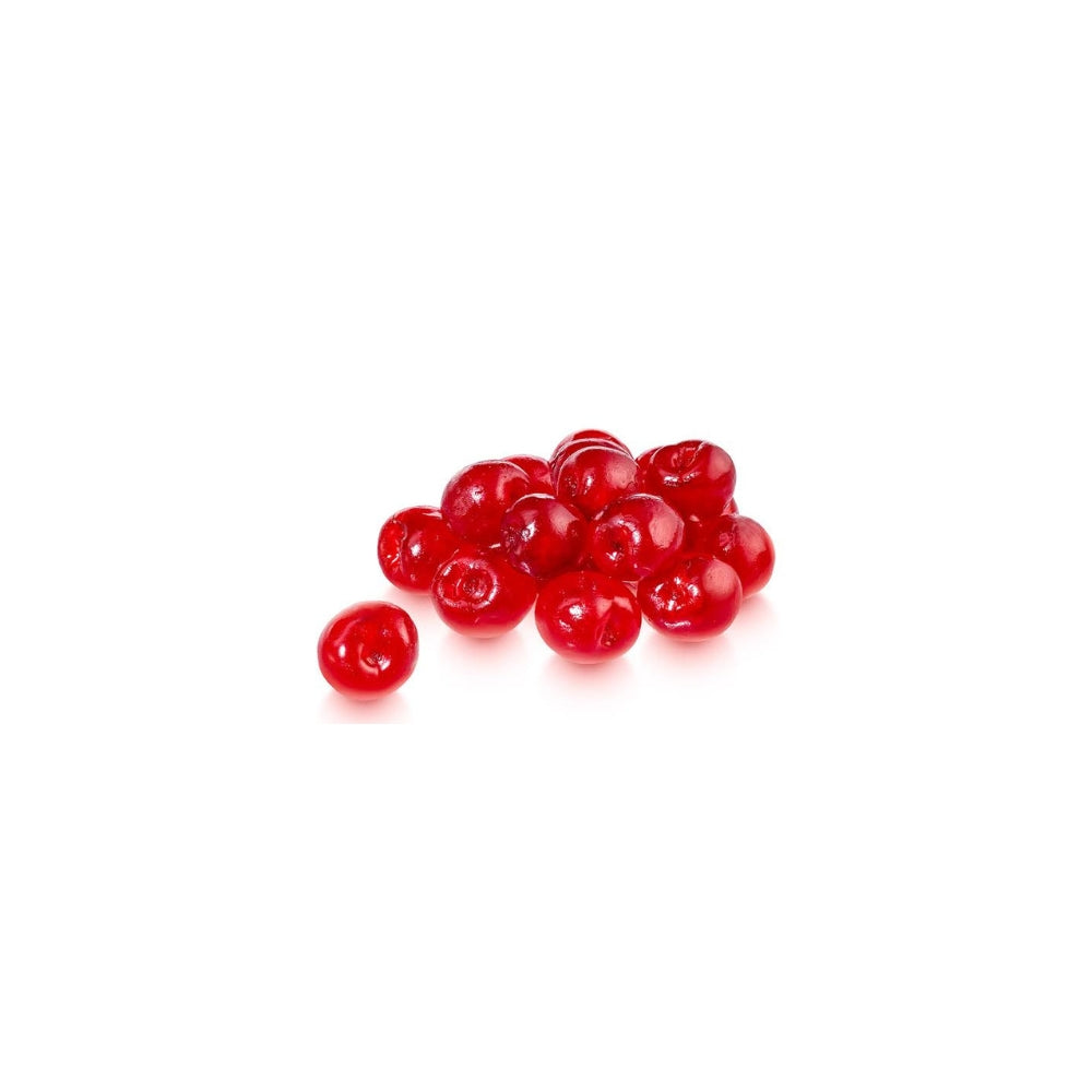 Premium glacé cherries close up